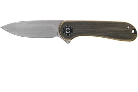 Civilight C18062Q-1 Mini Elementum Black Brass vreckový nôž 4,7 cm, oceľ, mosadz