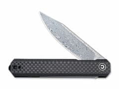 Civilight C2003DS-1 Exarch Damascus vreckový nôž 8,2 cm, damašek, tmavá, G10, uhlíkové vlákno