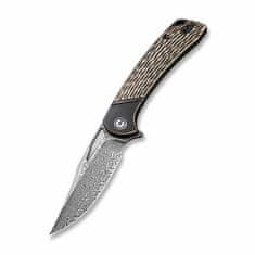 Civilight C2005DS-2 Dogma Damascus Copper Black vreckový nôž 8,8 cm, čierna, damašek, meď, 