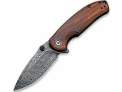 Civilight C2020DS-2 Pintail Damascus Cuibourtia Wood vreckový nôž 7,6 cm, damašek, drevo