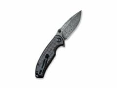 Civilight C2020DS-1 Pintail Damascus vreckový nôž 7,6 cm, damašek, čierna, G10, uhlíkové vlákno