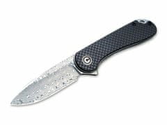 Civilight C907DS Elementum Damascus G10/CF vreckový nôž 7,5cm, damašek, uhlíkové vlákno, G10
