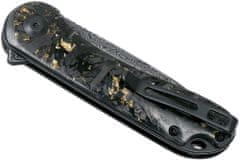 Civilight C907C-DS1 Elementum Damascus/CF Golden vreckový nôž 7,5cm, damašek, uhlíkové vlákno, zlato