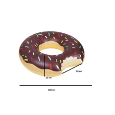 AUR Nafukovací kruh Donut - hnedý (120cm)