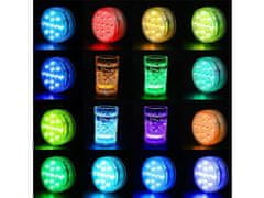 commshop Ponorné RGB 13 LED svetlo - podvodná nočná lampa