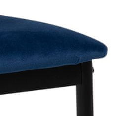 Design Scandinavia Jedálenská stolička Demina (SET 4 ks), tmavo modrá