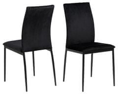 Design Scandinavia Jedálenská stolička Demina (SET 4 ks), čierna