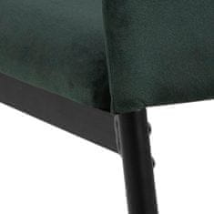 Design Scandinavia Jedálenská stolička Demina (SET 4 ks), tmavo zelená