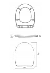 CERSANIT Moduo Delfi, antibakteriálne toaletné sedátko z duroplastu, biela, K98-0191