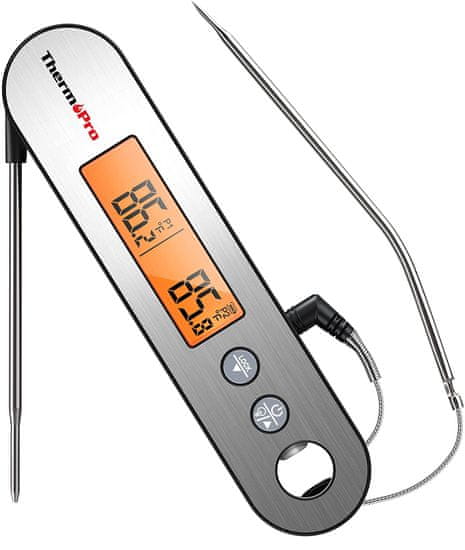 ThermoPro TP-610 digitálny kuchynský teplomer, strieborný