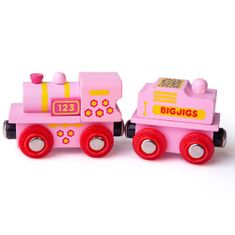 Bigjigs Rail Ružová mašinka s tendrem