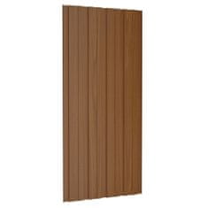 Vidaxl Strešné panely 36 ks pozinkovaná oceľ hnedé 100x45 cm