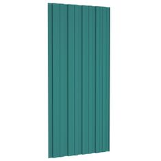 Vidaxl Strešné panely 12 ks pozinkovaná oceľ zelené 100x45 cm