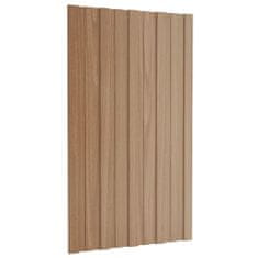 Vidaxl Strešné panely 12 ks pozinkovaná oceľ bledé drevo 80x45 cm