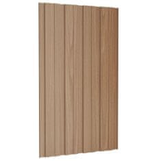 Vidaxl Strešné panely 12 ks pozinkovaná oceľ bledé drevo 80x45 cm