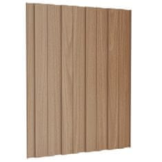 Vidaxl Strešné panely 36 ks pozinkovaná oceľ bledé drevo 60x45 cm