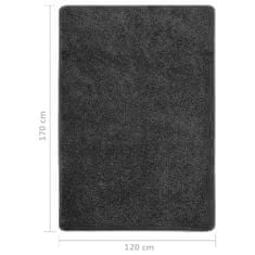 Petromila vidaXL Chlpatý koberec tmavosivý 120x170 cm protišmykový