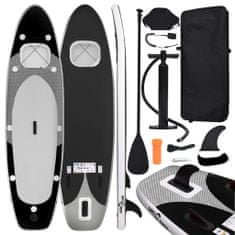 Vidaxl Nafukovací Stand up paddleboard čierny 330x76x10 cm