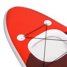 Vidaxl Nafukovací Stand up paddleboard červený 300x76x10 cm