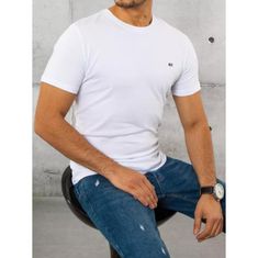 Dstreet Pánske tričko White rx4561 L