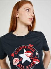 Converse Čierne dámske tričko Converse Valentine's Day S