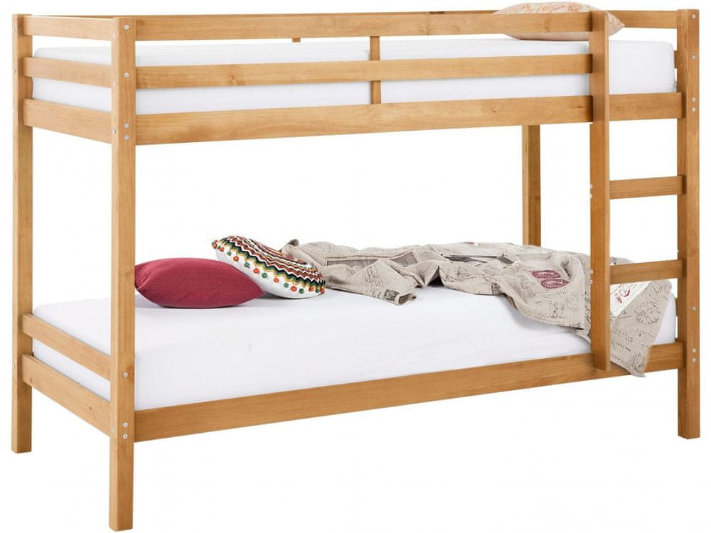 Danish Style Poschodová posteľ Ali I., 208 cm, borovica