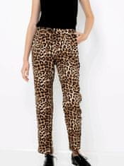 Camaïeu Béžové nohavice s leopardím vzorom CAMAIEU S