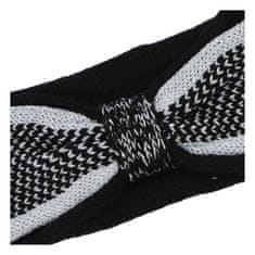Delami Dvojfarebná pletená čelenka v tvare mašle Silvia, čierna