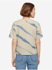 Tom Tailor Béžové dámske batikované tričko Tom Tailor Denim XS