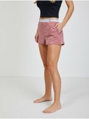 Calvin Klein Staroružové dámske vzorované teplákové šortky Calvin Klein Jeans XL