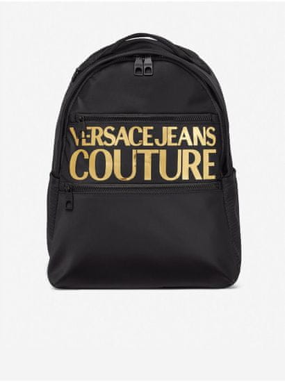 Versace Jeans Čierny pánsky batoh s nápisom Versace Jeans Couture