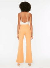 Trendyol Oranžové dámske široké nohavice Trendyol XS