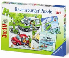 Ravensburger Puzzle Polícia v akcii 3x49 dielikov