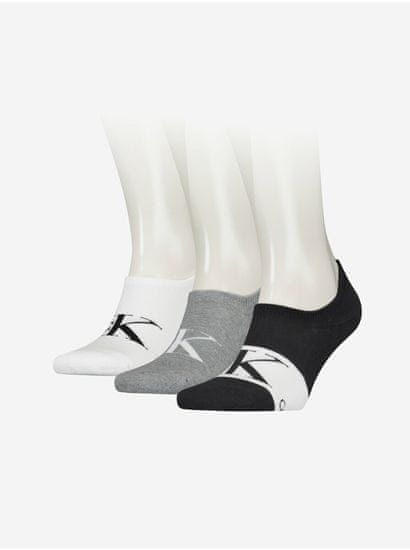 Calvin Klein Sada troch párov pánskych ponožiek v bielej, šedej a čiernej farbe Calvin Klein Underwear