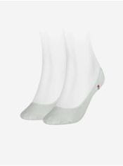 Tommy Hilfiger Sada dvoch párov dámskych ponožiek v bielej farbe Tommy Hilfiger Underwear 39-42