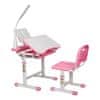 Detský rastúci písací stôl s nastaviteľnou výškou- ružový