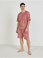 Calvin Klein Ružové pánske vzorované tričko na spanie Calvin Klein Underwear M