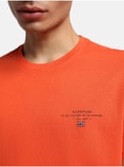 Napapijri Oranžové pánske tričko NAPAPIJRI Selbas M