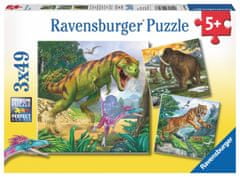 Ravensburger Puzzle Pravekí vládcovia 3x49 dielikov