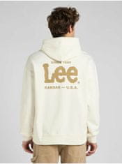 Lee Mikiny s kapucou pre mužov Lee - krémová XL