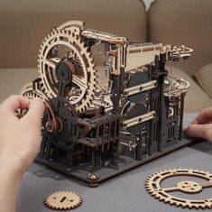 Robotime Rokr 3D drevené puzzle Guličková dráha: Nočné mesto 294 dielikov