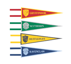 Unique Vlajky Harry Potter 4ks 35x10cm