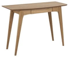 Design Scandinavia Pracovný stôl Woodstock, 105 cm, drevo, dub