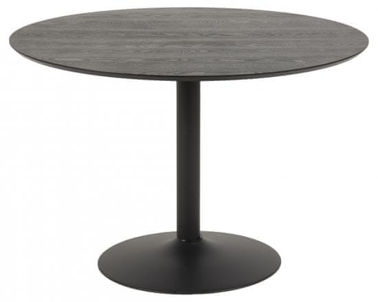 Design Scandinavia Jedálenský stôl Ibiza, 110 cm, čierna