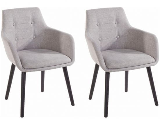 Danish Style Jedálenská stolička Buck (Súprava 2 ks), svetlosivá