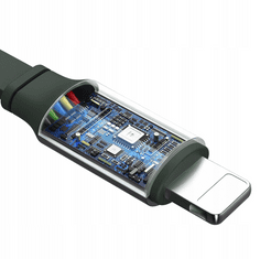 Mcdodo MCDODO KÁBEL 3V1 ZATVÁRACIE USB - LIGHTNING + USB-C + MICROUSB 1,2 M GREEN COIL CA-7251