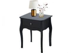 Danish Style Nočný stolík Baroq, 55 cm, čierna