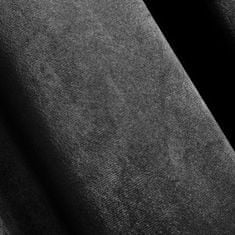 DESIGN 91 Zamatový záves s riasiacou páskou - Melanie, čierny 140 x 270 cm