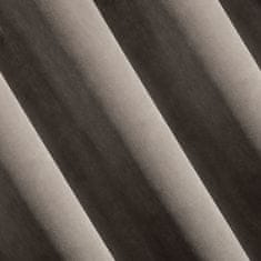 DESIGN 91 Luxusný zamatový záves s riasiacou páskou - Kristi, hnedý 140 x 270 cm