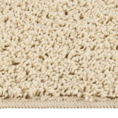 Petromila vidaXL Chlpatý koberec krémový 140x200 cm protišmykový